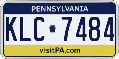 PA license plate KLC7484