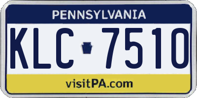 PA license plate KLC7510