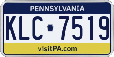 PA license plate KLC7519