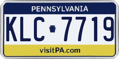 PA license plate KLC7719