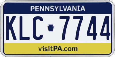 PA license plate KLC7744