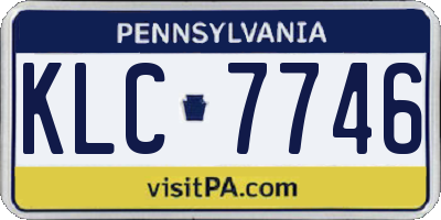 PA license plate KLC7746