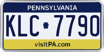 PA license plate KLC7790
