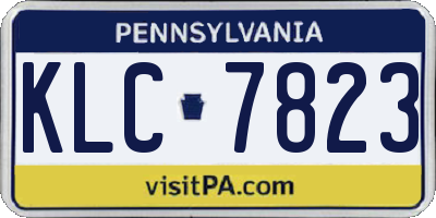 PA license plate KLC7823