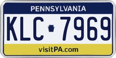 PA license plate KLC7969