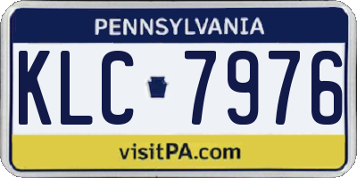 PA license plate KLC7976