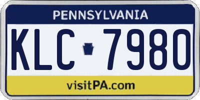 PA license plate KLC7980