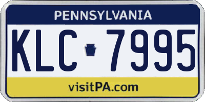 PA license plate KLC7995