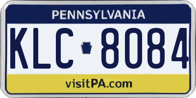 PA license plate KLC8084