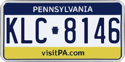 PA license plate KLC8146