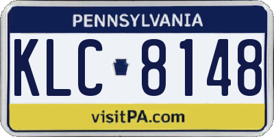 PA license plate KLC8148