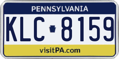 PA license plate KLC8159