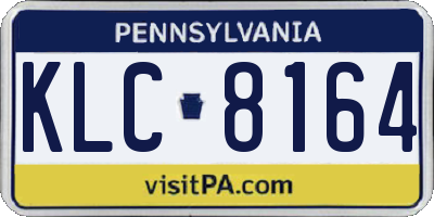 PA license plate KLC8164