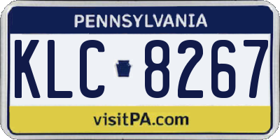 PA license plate KLC8267