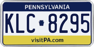 PA license plate KLC8295