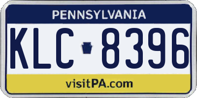PA license plate KLC8396