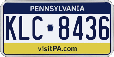 PA license plate KLC8436