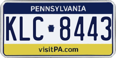 PA license plate KLC8443