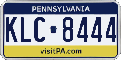 PA license plate KLC8444