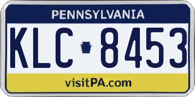PA license plate KLC8453