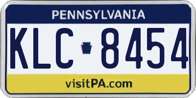 PA license plate KLC8454