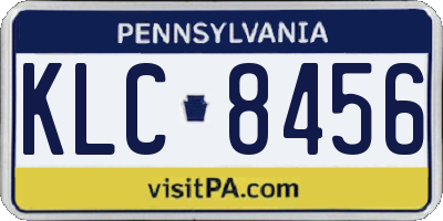 PA license plate KLC8456