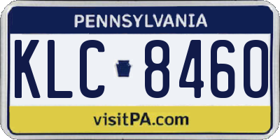 PA license plate KLC8460