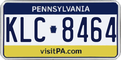 PA license plate KLC8464