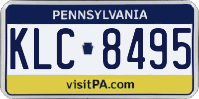 PA license plate KLC8495