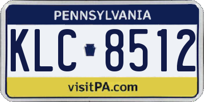 PA license plate KLC8512
