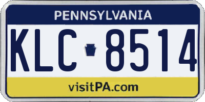 PA license plate KLC8514