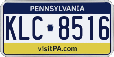 PA license plate KLC8516