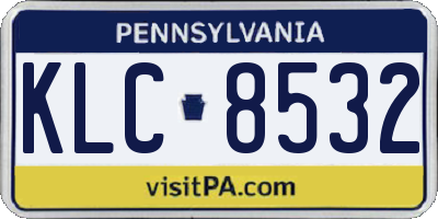 PA license plate KLC8532