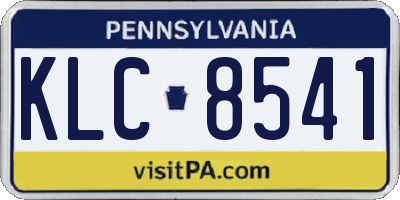 PA license plate KLC8541