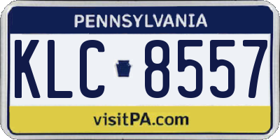 PA license plate KLC8557