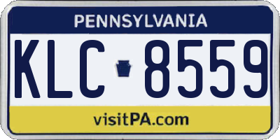 PA license plate KLC8559