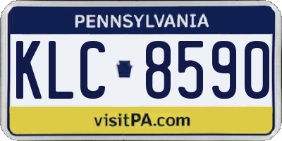PA license plate KLC8590
