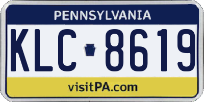 PA license plate KLC8619