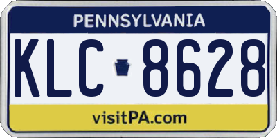 PA license plate KLC8628