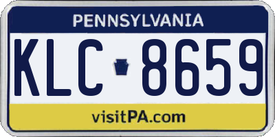 PA license plate KLC8659
