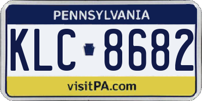 PA license plate KLC8682