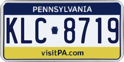 PA license plate KLC8719