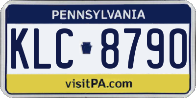 PA license plate KLC8790
