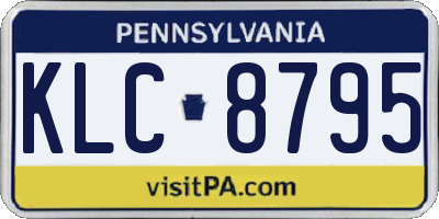PA license plate KLC8795