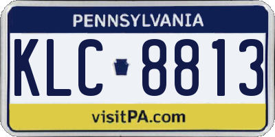 PA license plate KLC8813