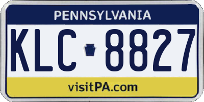 PA license plate KLC8827