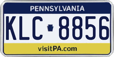 PA license plate KLC8856