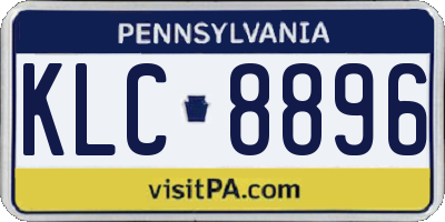 PA license plate KLC8896