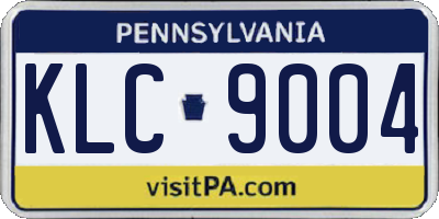 PA license plate KLC9004