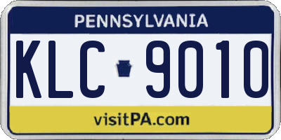 PA license plate KLC9010